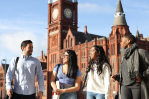 Postgraduate students outside the Victoria Gallery & Museum.