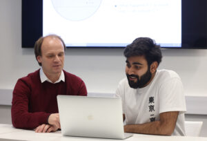 Mathematical Sciences Student on laptop