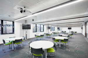 Image of large open plan seminar room in Management School